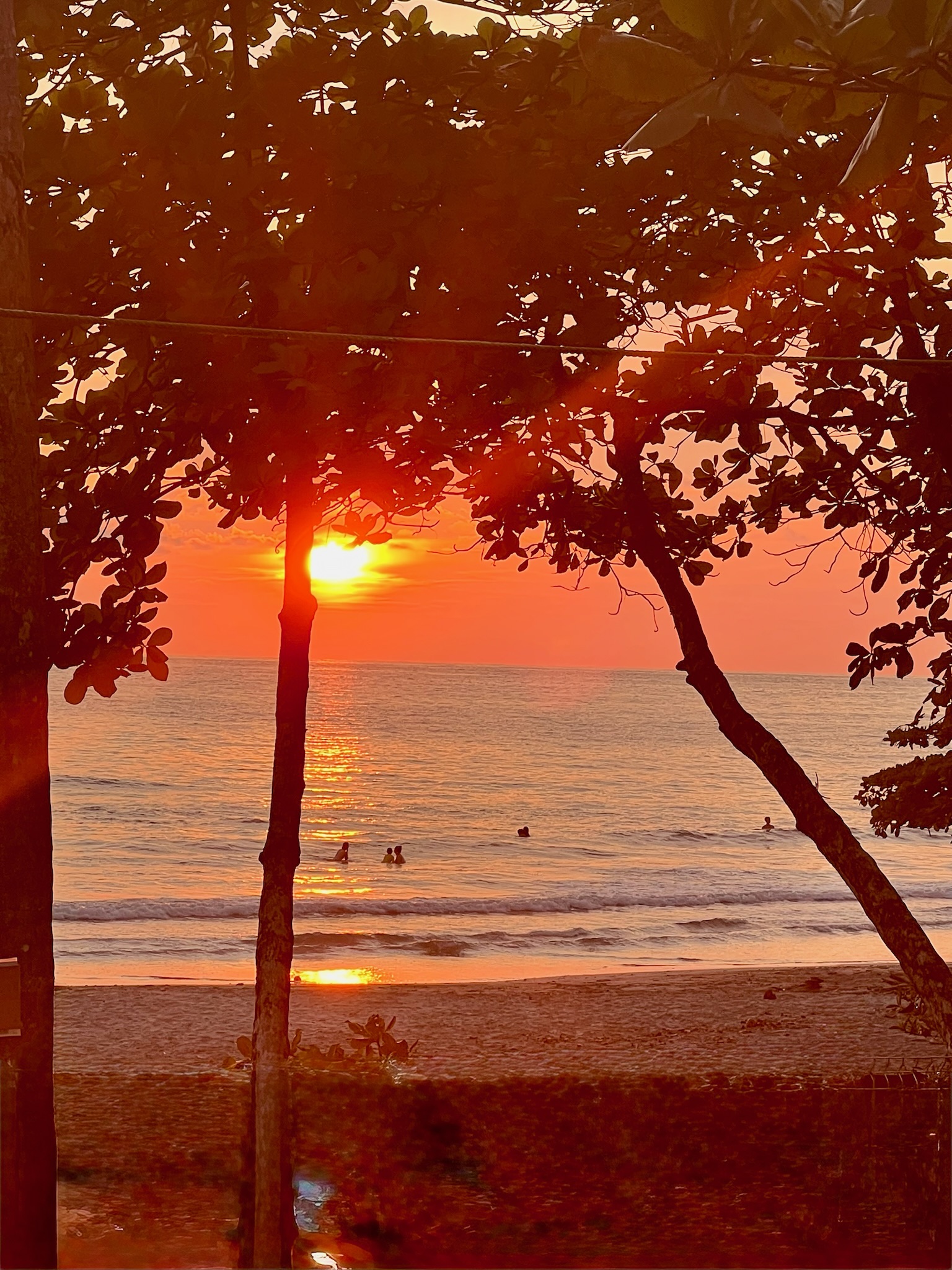 Private daybed cabana at golden hour Miamar resort Manuel Antonio